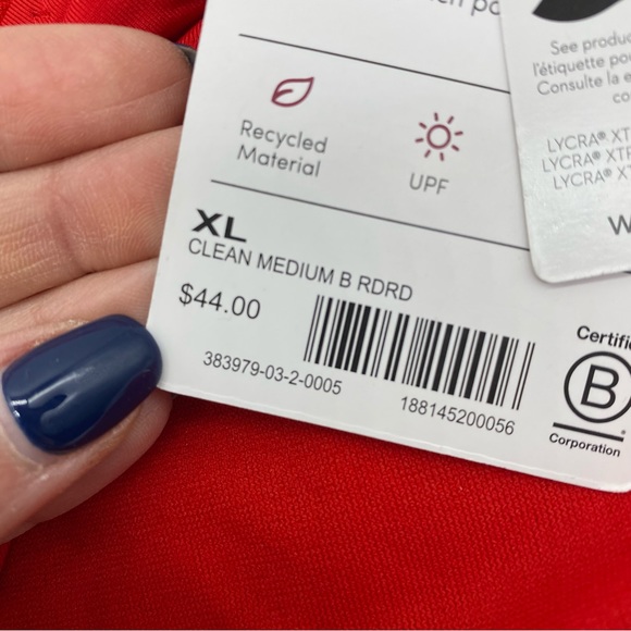 Athleta Red Clean Medium Bikini Bottom XL NWT - Picture 5 of 10